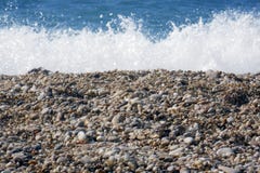 Surf on the sea. small pebbles on the shore. royalty free stock photo Surf on the sea. small pebbles on the shore. royalty free stock photo