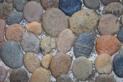 Surface de mur en pierre avec le fond de ciment image libre de droits Surface de mur en pierre avec le fond de ciment image libre de droits