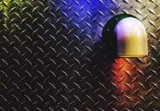 Surface métallique comme modèle de texture de mur de fond avec la lumière menée de tuyau images libres de droits Surface métallique comme modèle de texture de mur de fond avec la lumière menée de tuyau images libres de droits