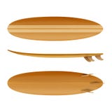 Surfboard wood vintage isolated realistic vector royalty free illustration Surfboard wood vintage isolated realistic vector royalty free illustration