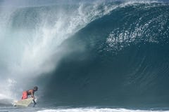 Surfer At Banzai Pipeline Royalty Free Stock Image Surfer At Banzai Pipeline Royalty Free Stock Image