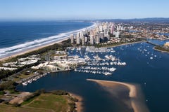 Surfers Paradise Aerial View from Helicopter