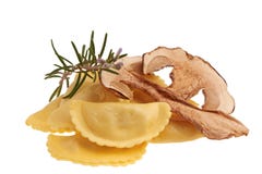 Surowy pierożek i pieczarki obrazy royalty free Surowy pierożek i pieczarki obrazy royalty free