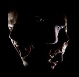 Surrealistic portrait of a man with green eyes concept anger agony disheartened force royalty free stock photo Surrealistic portrait of a man with green eyes concept anger agony disheartened force royalty free stock photo