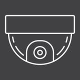 Surveillance camera line icon, cctv and security royalty free illustration Surveillance camera line icon, cctv and security royalty free illustration