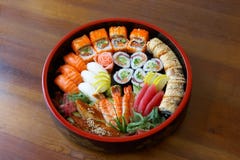 Sushi And Rolls. Royalty Free Stock Images
