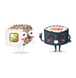 Sushi character vector vector illustration Sushi character vector vector illustration