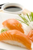 Sushi de color salmón fotografía de archivo Sushi de color salmón fotografía de archivo