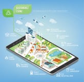 Sustainable city royalty free illustration Sustainable city royalty free illustration