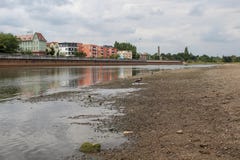 Susza rzeczny Oder fotografia stock Susza rzeczny Oder fotografia stock
