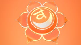 Svadhistana chakrasymbol som används i Hinduism, buddism, Ayurveda muladhara för illustration 3d Jämvikt och energi royaltyfri illustrationer Svadhistana chakrasymbol som används i Hinduism, buddism, Ayurveda muladhara för illustration 3d Jämvikt och energi royaltyfri illustrationer