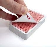 Svago del gioco di gioco della mazza delle schede di gioco Fotografie Stock Libere da Diritti Svago del gioco di gioco della mazza delle schede di gioco Fotografie Stock Libere da Diritti