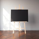 Svart kanfas för staffli och för mellanrum i ljus inre framförande 3d Royaltyfri Bild Svart kanfas för staffli och för mellanrum i ljus inre framförande 3d Royaltyfri Bild