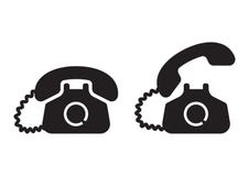 Svart telefonsymbol också vektor för coreldrawillustration stock illustrationer Svart telefonsymbol också vektor för coreldrawillustration stock illustrationer
