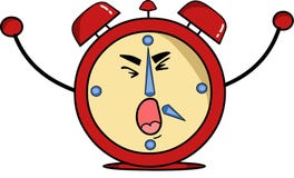 Sveglia il suo tempo di svegliare royalty illustrazione gratis Sveglia il suo tempo di svegliare royalty illustrazione gratis
