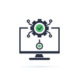 Sviluppo di software, tecnologia di automazione, aggiornamento di sicurezza del sistema, elaborazione dei dati, apprendimento aut illustrazione vettoriale Sviluppo di software, tecnologia di automazione, aggiornamento di sicurezza del sistema, elaborazione dei dati, apprendimento aut illustrazione vettoriale