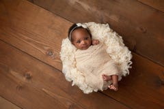 Swaddled Newborn Baby Girl stock photos Swaddled Newborn Baby Girl stock photos