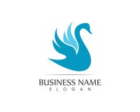 Swan logo design template stock illustration Swan logo design template stock illustration