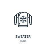 sweater icon vector from winter collection. Thin line sweater outline icon vector illustration. Linear symbol for use on web and royalty free illustration sweater icon vector from winter collection. Thin line sweater outline icon vector illustration. Linear symbol for use on web and royalty free illustration