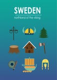 Sweden northland of the vikings scandinavian country royalty free illustration Sweden northland of the vikings scandinavian country royalty free illustration