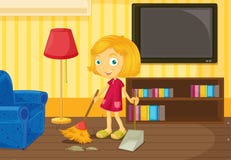 Sweeping the floor