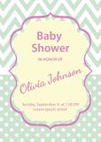 Sweet Baby Girl shower invitation vector illustration Sweet Baby Girl shower invitation vector illustration