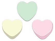 Sweet Candy Hearts Stock Photos