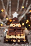 Sweet Christmas tree. Chocolate Christmas tree stock photos Sweet Christmas tree. Chocolate Christmas tree stock photos