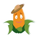 Sweet kind corn in a hat stock illustration Sweet kind corn in a hat stock illustration