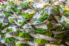 Sweet paan stack close up view lying in shop stock image Sweet paan stack close up view lying in shop stock image