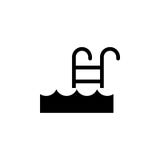 Swimming Pool Ladder Flat Vector Icon vector illustration Swimming Pool Ladder Flat Vector Icon vector illustration