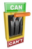 Switch Can and Can't stock illustration Switch Can and Can't stock illustration