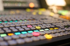 Switcher buttons in studio TV station, Audio and Video Productio Royalty Free Stock Photo Switcher buttons in studio TV station, Audio and Video Productio Royalty Free Stock Photo