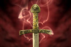 Sword In Smoke Royalty Free Stock Photography