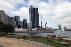 Sydney Australia Mar 24 2018, view across Barangaroo development to Darling Harbour royalty free stock image Sydney Australia Mar 24 2018, view across Barangaroo development to Darling Harbour royalty free stock image