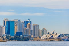 Sydney, Australia - October 3, 2017: Skyline of Sydney central business district and Opera House viewed from the Sydney Harbour. Stock Photos Sydney, Australia - October 3, 2017: Skyline of Sydney central business district and Opera House viewed from the Sydney Harbour. Stock Photos
