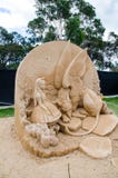 Beautiful Sand Sculpture `Mock Turtle` in Wonderland exhibition, at Blacktown Showground. royalty free stock images Beautiful Sand Sculpture `Mock Turtle` in Wonderland exhibition, at Blacktown Showground. royalty free stock images