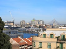 Sydney city to Pyrmont, Anzac Bridge royalty free stock photo Sydney city to Pyrmont, Anzac Bridge royalty free stock photo
