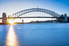Sydney Harbor Bridge at Sunset stock images Sydney Harbor Bridge at Sunset stock images