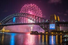 Sydney Harbour Bridge Firework Stock Photos