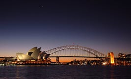 Sydney Harbour Bridge Twilight Royalty Free Stock Images Sydney Harbour Bridge Twilight Royalty Free Stock Images