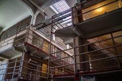 Syltarrestcellerna i den Alcatraz ön arkivfoton Syltarrestcellerna i den Alcatraz ön arkivfoton