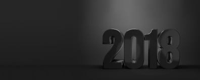 2018 Sylvester-guten Rutsch ins Neue Jahr 2018 3d übertragen vektor abbildung 2018 Sylvester-guten Rutsch ins Neue Jahr 2018 3d übertragen vektor abbildung