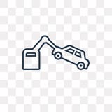 Symbol för bilkranvektor som isoleras på genomskinlig bakgrund som är linjär royaltyfri illustrationer Symbol för bilkranvektor som isoleras på genomskinlig bakgrund som är linjär royaltyfri illustrationer