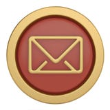 Symbol för Email som 3d isoleras på vit bakgrund illustration 3d stock illustrationer Symbol för Email som 3d isoleras på vit bakgrund illustration 3d stock illustrationer