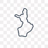 Symbol för Finland översiktsvektor som isoleras på genomskinlig bakgrund, linje vektor illustrationer Symbol för Finland översiktsvektor som isoleras på genomskinlig bakgrund, linje vektor illustrationer