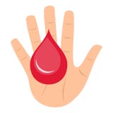 Symbol för lägenhet för begrepp för bloddonation på vit royaltyfri illustrationer Symbol för lägenhet för begrepp för bloddonation på vit royaltyfri illustrationer