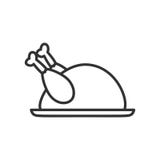 Symbol för tacksägelseTurkiet översikt på vit royaltyfri illustrationer Symbol för tacksägelseTurkiet översikt på vit royaltyfri illustrationer