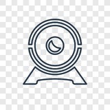 Symbol för vektor för begrepp för rengöringsdukkamera linjär på genomskinliga lodisar vektor illustrationer Symbol för vektor för begrepp för rengöringsdukkamera linjär på genomskinliga lodisar vektor illustrationer