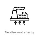 symbol för vektor för geotermisk energi för översikt isolerad svart enkel linje beståndsdelillustration från ekologibegrepp Redig vektor illustrationer symbol för vektor för geotermisk energi för översikt isolerad svart enkel linje beståndsdelillustration från ekologibegrepp Redig vektor illustrationer